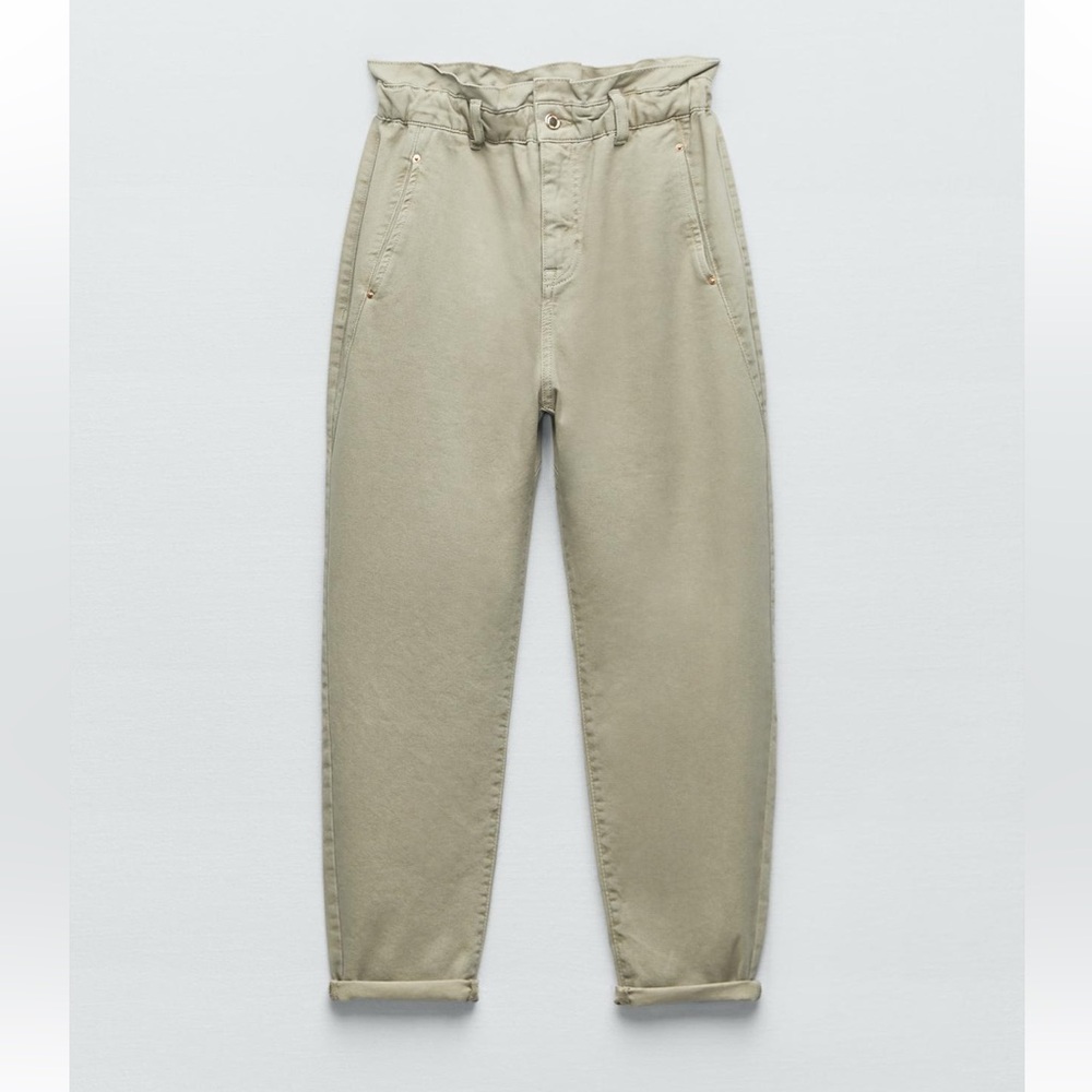 Zara paper bag waist pants